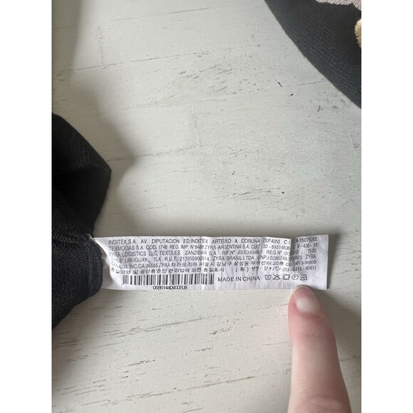 Zara Trafaluc Woman’s M Floral  Embroidered Sweater‎ Bell Sleeves - Picture 5 of 5